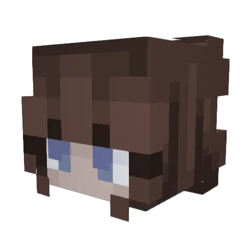 JessicaClaire Minecraft avatar head, 3D render
