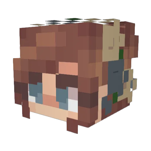 JessicaOwO Minecraft avatar head, 3D render