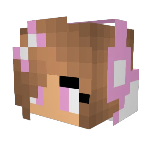 JessicaPaige Minecraft avatar head, 3D render
