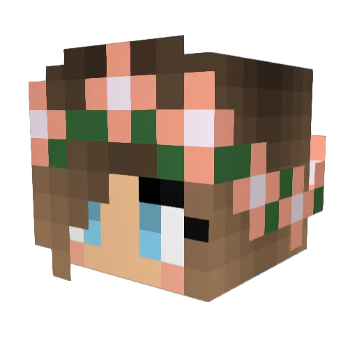 JessicaPen Minecraft avatar head, 3D render