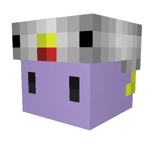 JessicaS20 Minecraft avatar head, 3D render