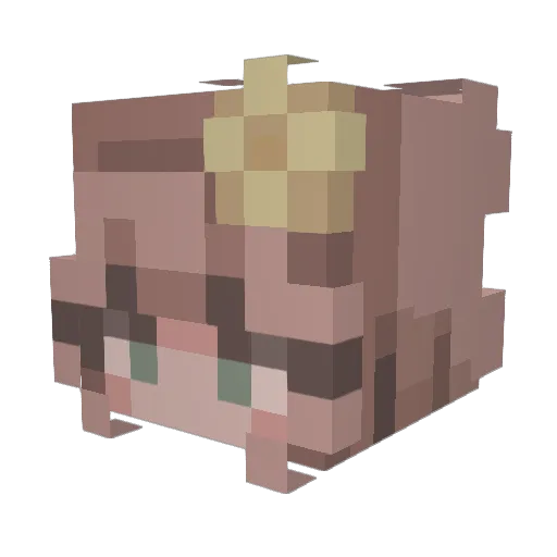 Jessica_kh Minecraft avatar head, 3D render