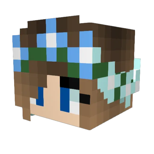 JessicalIy Minecraft avatar head, 3D render