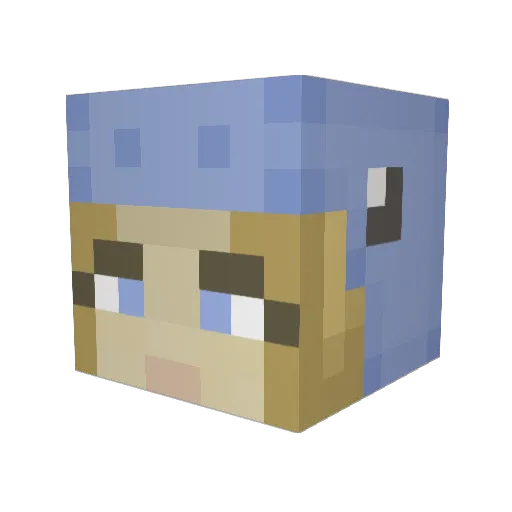 Jessicc Minecraft avatar head, 3D render