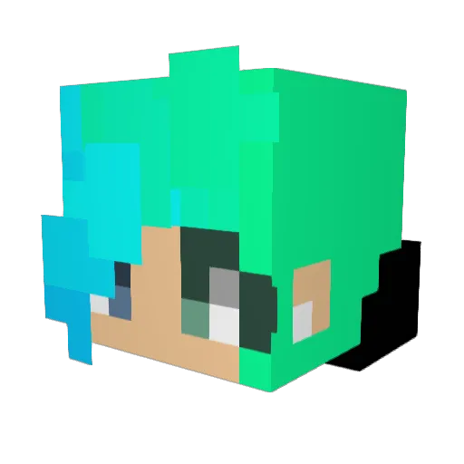 Jessicoooks Minecraft avatar head, 3D render