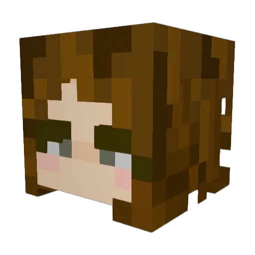 Jessicowl Minecraft avatar head, 3D render