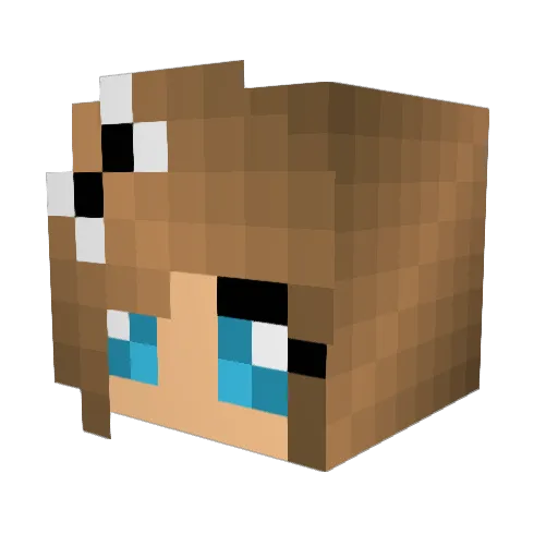 Jessie0402 Minecraft avatar head, 3D render