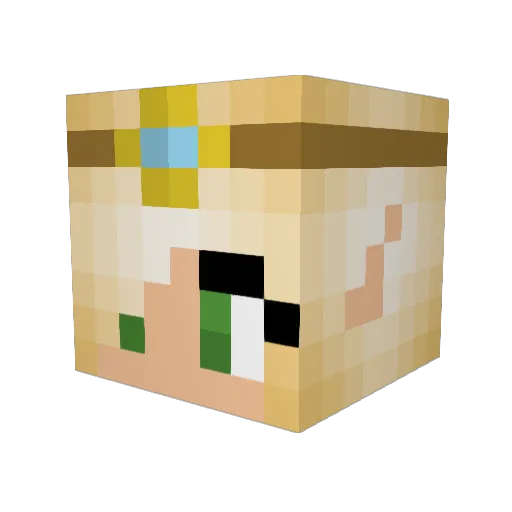 Jessie15762 Minecraft avatar head, 3D render
