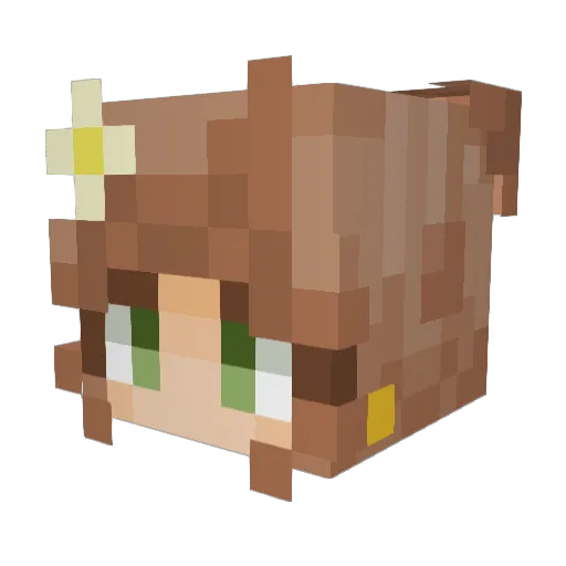Jessiemare Minecraft avatar head, 3D render