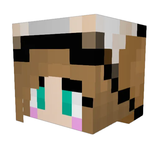 JessiiKnuff Minecraft avatar head, 3D render