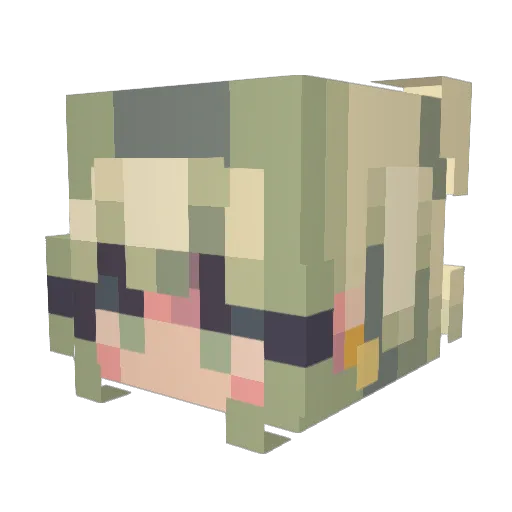 Jessiicaaod Minecraft avatar head, 3D render