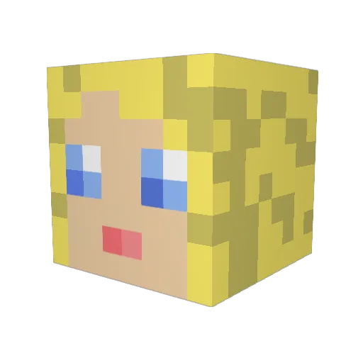 Jessiii_Joonge Minecraft avatar head, 3D render