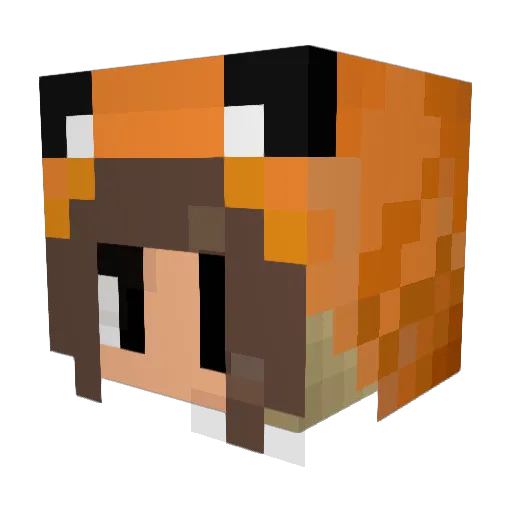 Jessikas2 Minecraft avatar head, 3D render