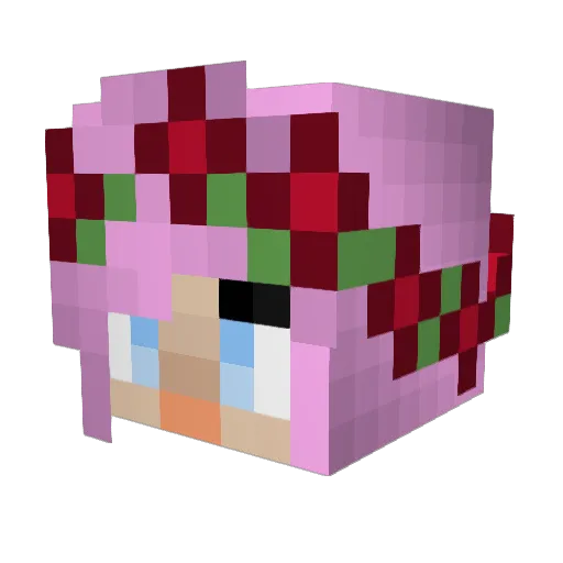 JesskaBunny Minecraft avatar head, 3D render