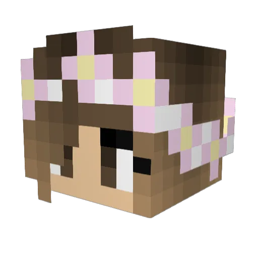 Jessnutt Minecraft avatar head, 3D render