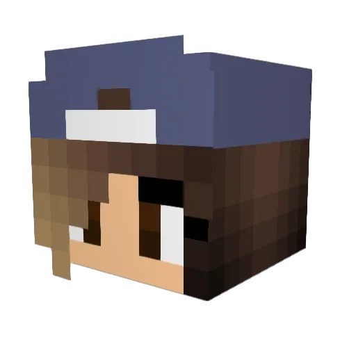Jessqueen Minecraft avatar head, 3D render