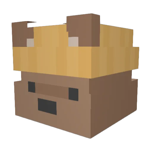 Jesssicake Minecraft avatar head, 3D render