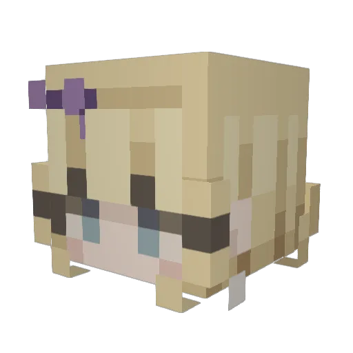 Jessstar420 Minecraft avatar head, 3D render