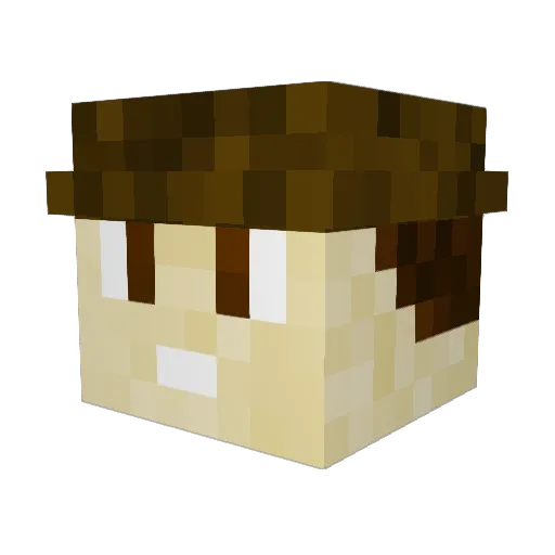 Jessteijn Minecraft avatar head, 3D render