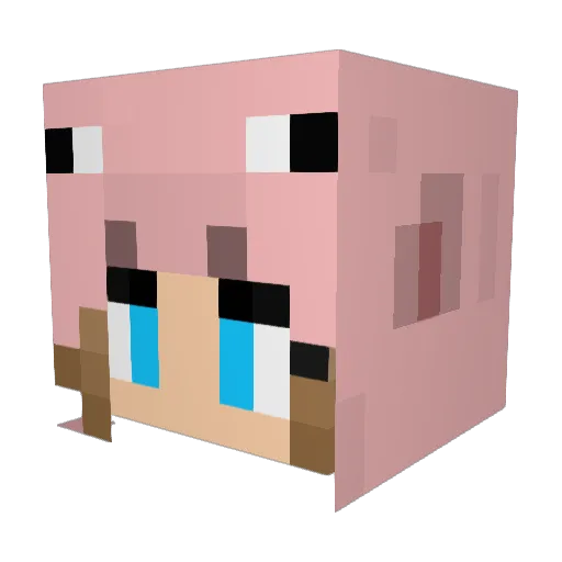 Jessxp Minecraft avatar head, 3D render