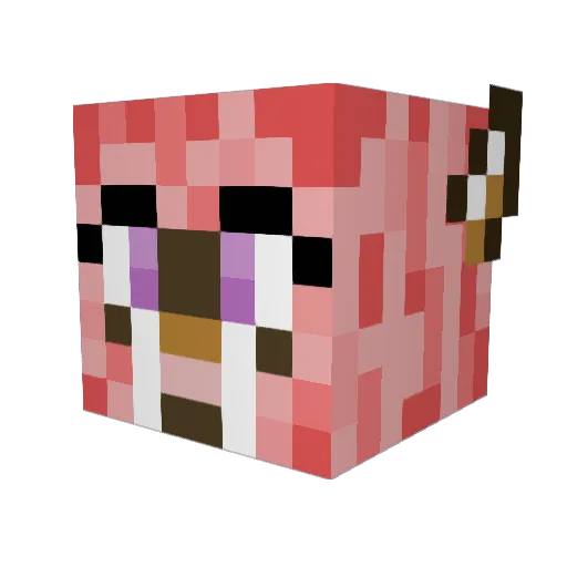 JessyCatt Minecraft avatar head, 3D render