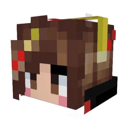 Jessycalli Minecraft avatar head, 3D render
