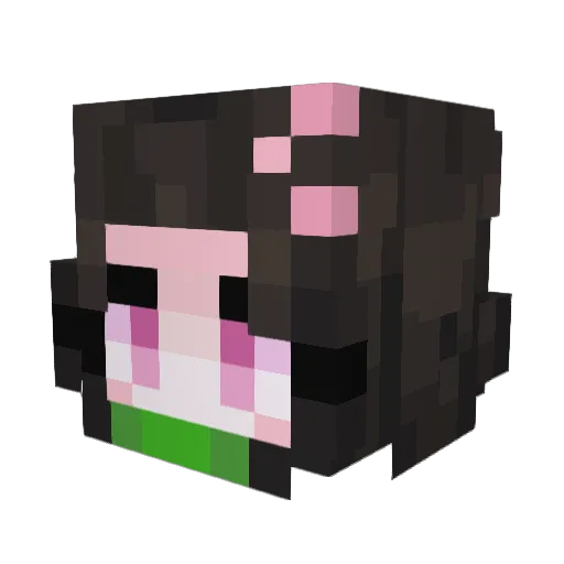 Jessykara Minecraft avatar head, 3D render
