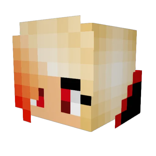 Jest3 Minecraft avatar head, 3D render