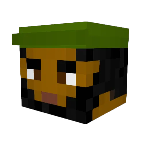Jest667 Minecraft avatar head, 3D render