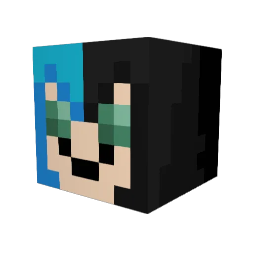 Jestaer Minecraft avatar head, 3D render