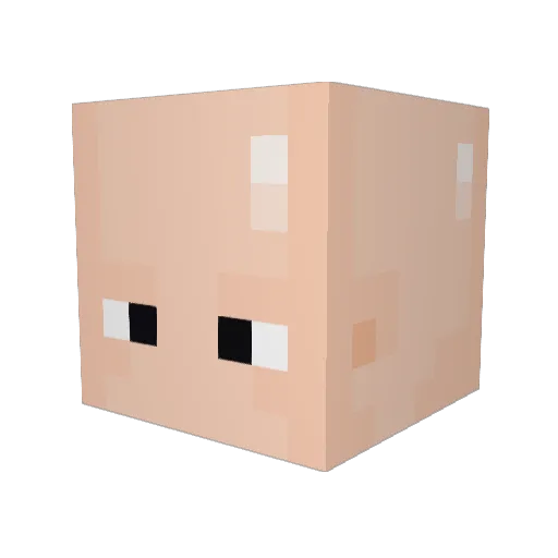 Jestaraa Minecraft avatar head, 3D render