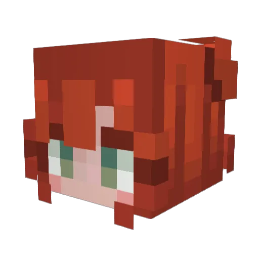 Jester251 Minecraft avatar head, 3D render