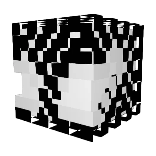 JesterBlack Minecraft avatar head, 3D render