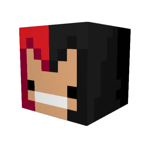 JesterBuff Minecraft avatar head, 3D render