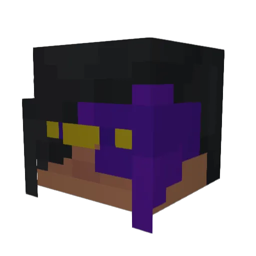 JesterJixen Minecraft avatar head, 3D render