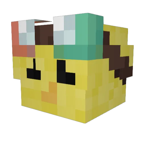 JesterKira Minecraft avatar head, 3D render