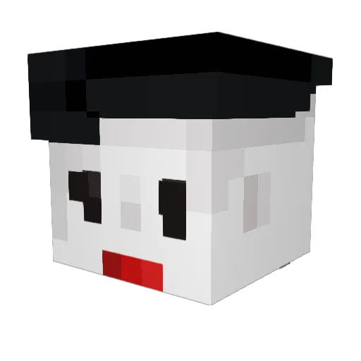 JesterScoob Minecraft avatar head, 3D render