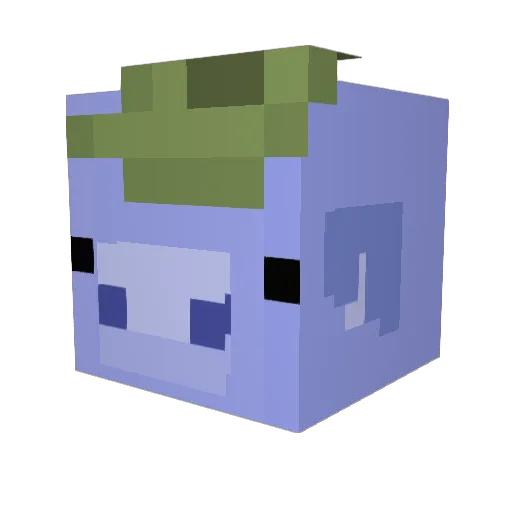 JesterTheBean Minecraft avatar head, 3D render