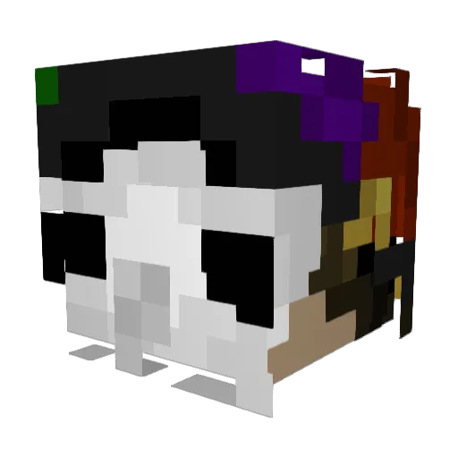 Jester_A_Royal Minecraft avatar head, 3D render