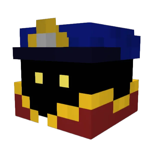 Jester_madness33 Minecraft avatar head, 3D render