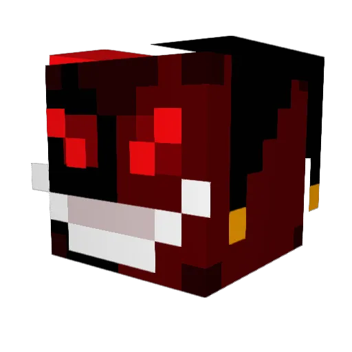 Jesterfied Minecraft avatar head, 3D render