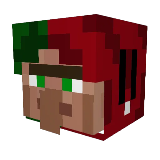 Jestericus Minecraft avatar head, 3D render