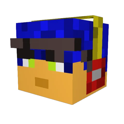 Jesterjake24 Minecraft avatar head, 3D render