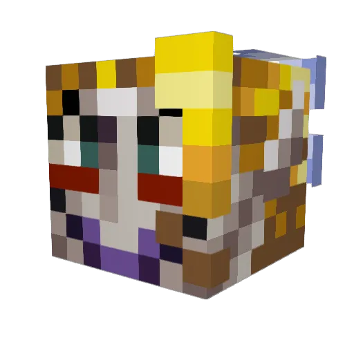 Jesterman99 Minecraft avatar head, 3D render