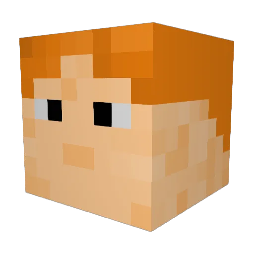 Jesterof8311 Minecraft avatar head, 3D render