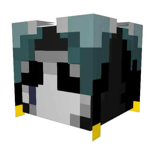 Jestify Minecraft avatar head, 3D render