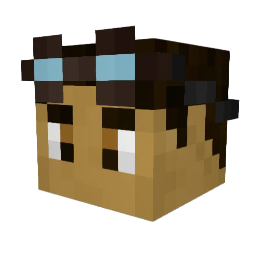 JestyRealm Minecraft avatar head, 3D render