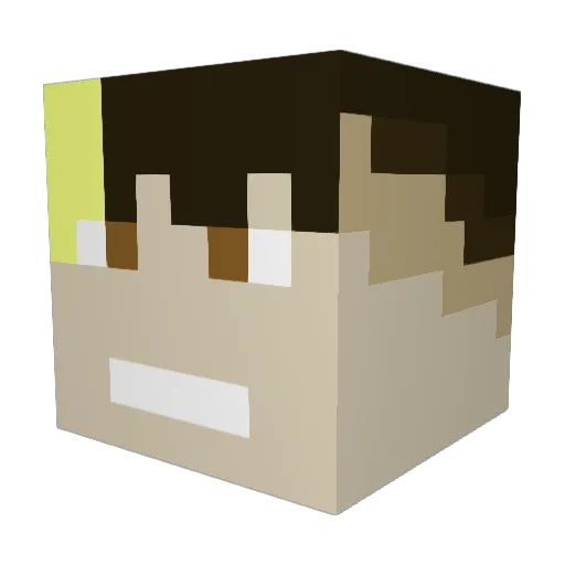 JesuGameFYT Minecraft avatar head, 3D render