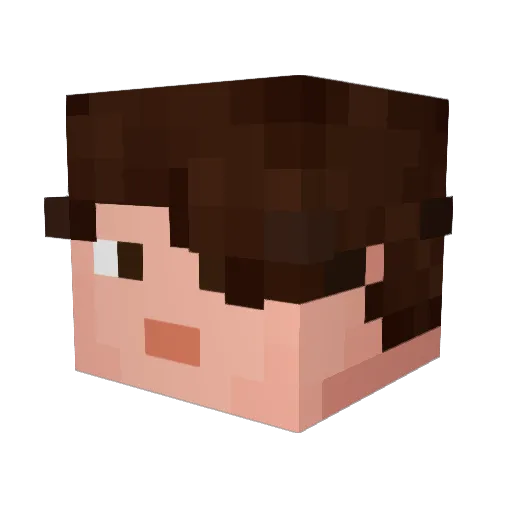 Jesun Minecraft avatar head, 3D render
