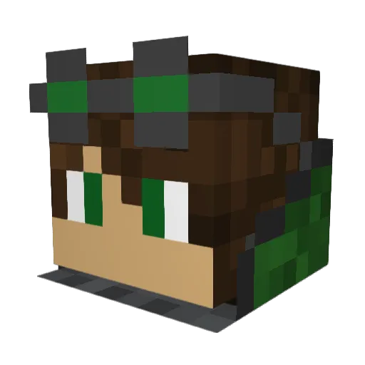 Jesus4Hyre Minecraft avatar head, 3D render